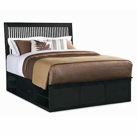 King Slat Bed with Underbed Storage Platform